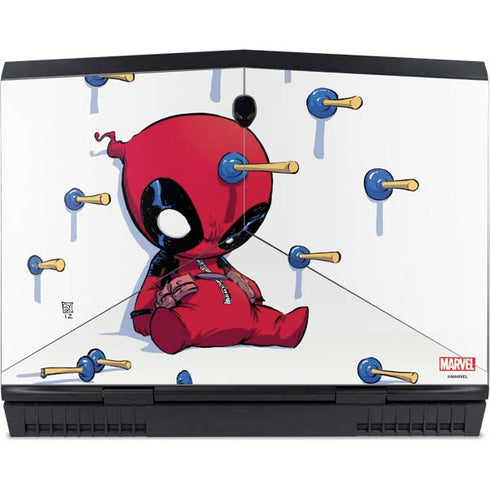 Marvel Deadpool Babypool Playing Dell Alienware Skin