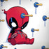Marvel Deadpool Babypool Playing Dell Alienware Skin