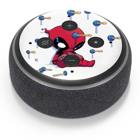 Marvel Deadpool Babypool Playing Amazon Echo Dot Skin