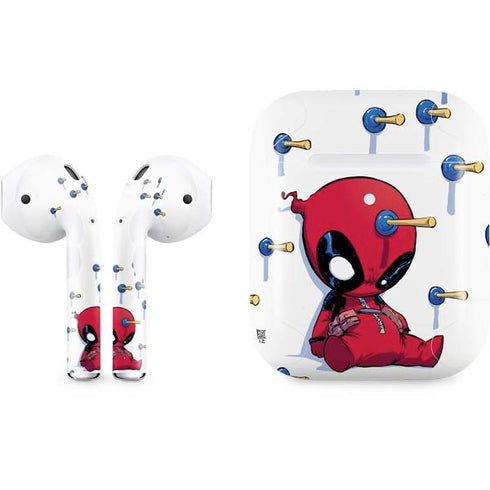 Marvel Deadpool Babypool Playing Apple AirPods 2 Skin