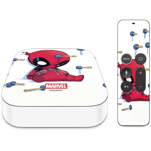 Marvel Deadpool Babypool Playing Apple TV Skin