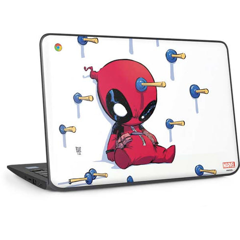 Marvel Deadpool Babypool Playing HP Chromebook Skin