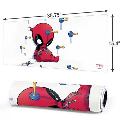 Marvel Deadpool Babypool Playing Gaming Mouse Pad
