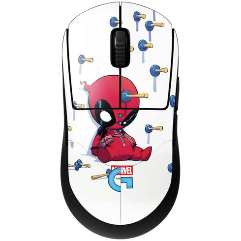 Marvel Deadpool Babypool Playing G Pro Wireless Gaming Mouse Skin