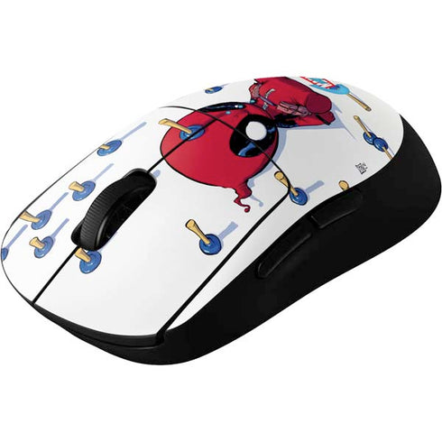 Marvel Deadpool Babypool Playing G Pro Wireless Gaming Mouse Skin