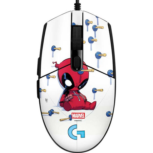 Marvel Deadpool Babypool Playing G203 Prodigy RGB Wired Gaming Mouse Skin