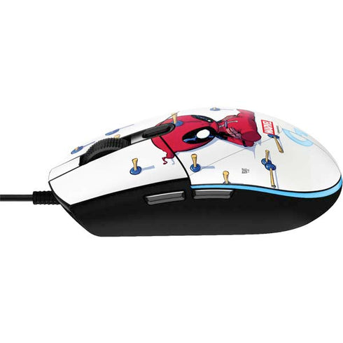 Marvel Deadpool Babypool Playing G203 Prodigy RGB Wired Gaming Mouse Skin