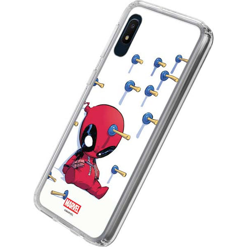 Marvel Deadpool Babypool Playing Galaxy A10e Clear Case