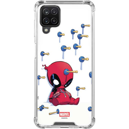 Marvel Deadpool Babypool Playing Galaxy A12 Clear Case