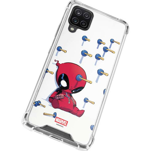Marvel Deadpool Babypool Playing Galaxy A12 Clear Case