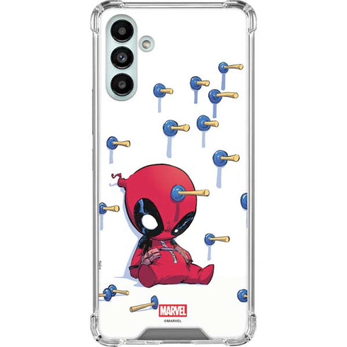 Marvel Deadpool Babypool Playing Galaxy A13 5G Clear Case