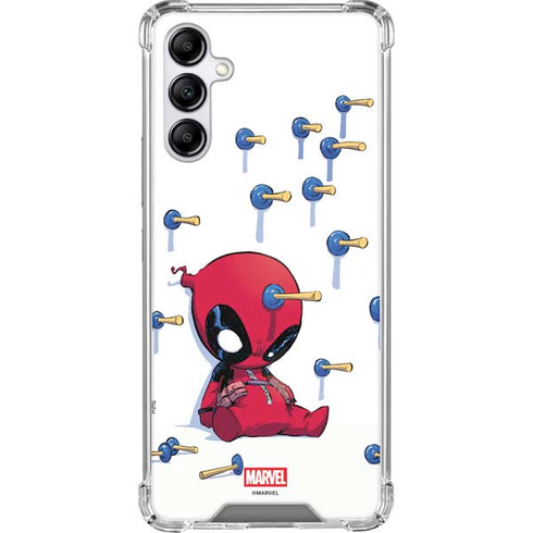 Marvel Deadpool Babypool Playing Galaxy A14 5G Clear Case