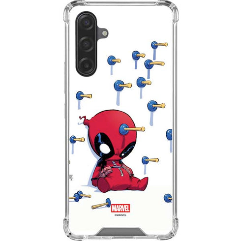 Marvel Deadpool Babypool Playing Galaxy A17 Clear Case