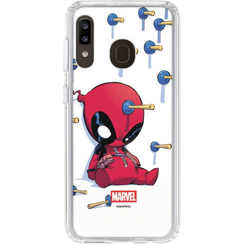 Marvel Deadpool Babypool Playing Galaxy A20 Clear Case