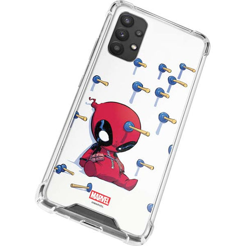 Marvel Deadpool Babypool Playing Galaxy A32 5G Clear Case