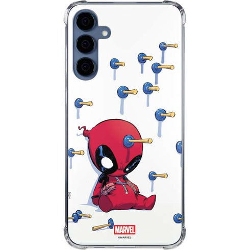 Marvel Deadpool Babypool Playing Galaxy A35 5G Clear Case