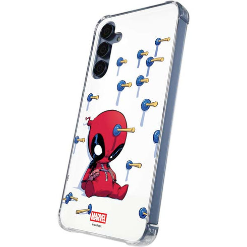 Marvel Deadpool Babypool Playing Galaxy A35 5G Clear Case
