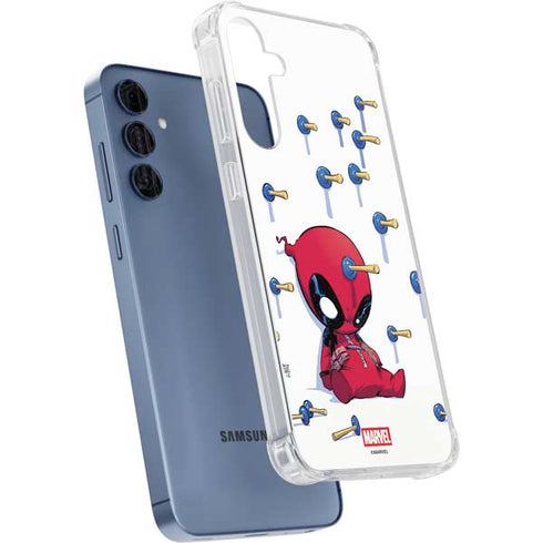 Marvel Deadpool Babypool Playing Galaxy A35 5G Clear Case