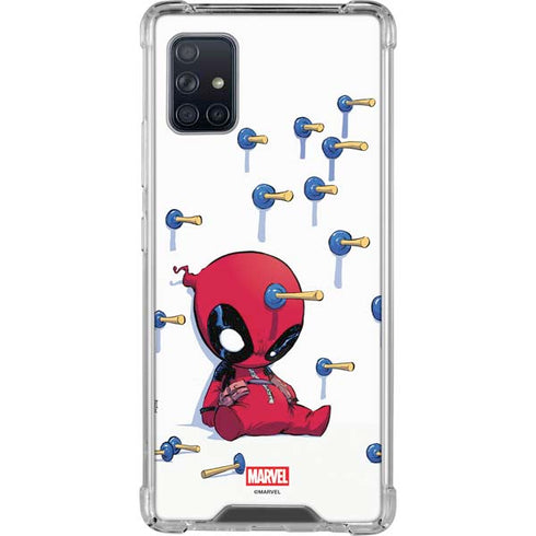 Marvel Deadpool Babypool Playing Galaxy A51 5G Clear Case
