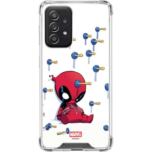 Marvel Deadpool Babypool Playing Galaxy A52 5G Clear Case