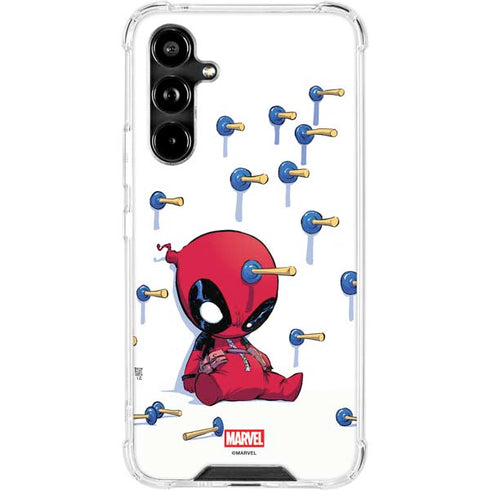 Marvel Deadpool Babypool Playing Galaxy A54 5G Clear Case