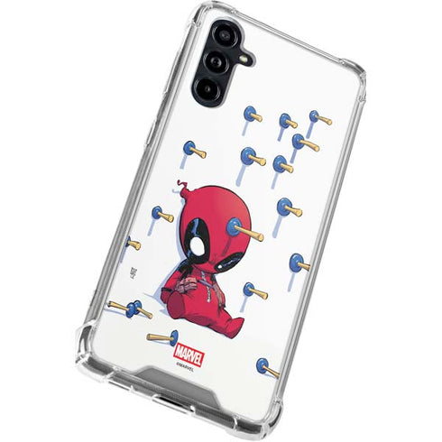 Marvel Deadpool Babypool Playing Galaxy A54 5G Clear Case