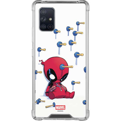 Marvel Deadpool Babypool Playing Galaxy A71 5G Clear Case