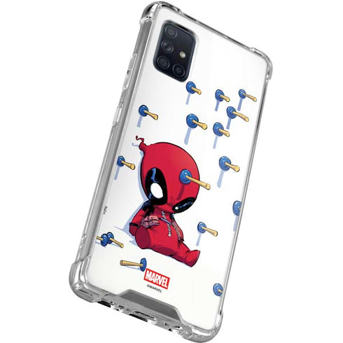 Marvel Deadpool Babypool Playing Galaxy A71 5G Clear Case