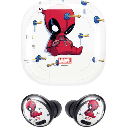 Marvel Deadpool Babypool Playing Galaxy Buds Pro Skin