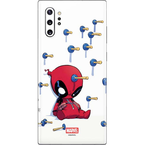 Marvel Deadpool Babypool Playing Galaxy Note 10 Plus Skin