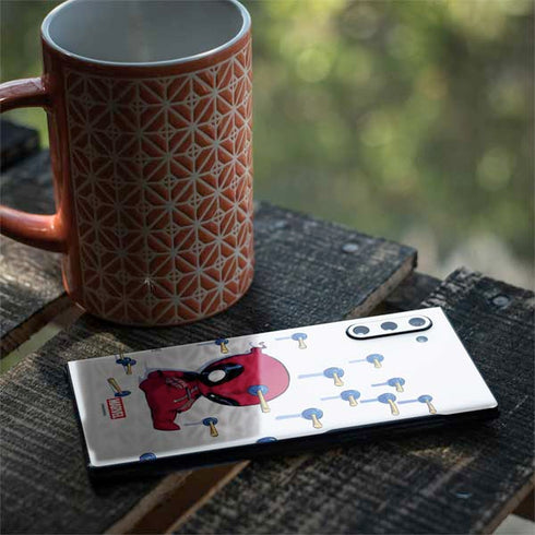 Marvel Deadpool Babypool Playing Galaxy Note 10 Skin