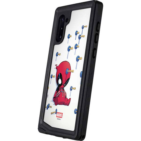 Marvel Deadpool Babypool Playing Galaxy Note 10 Waterproof Case