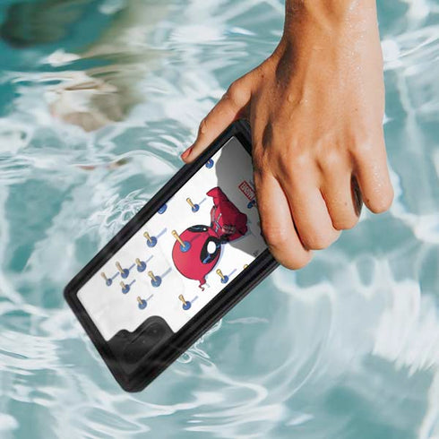 Marvel Deadpool Babypool Playing Galaxy Note 10 Waterproof Case