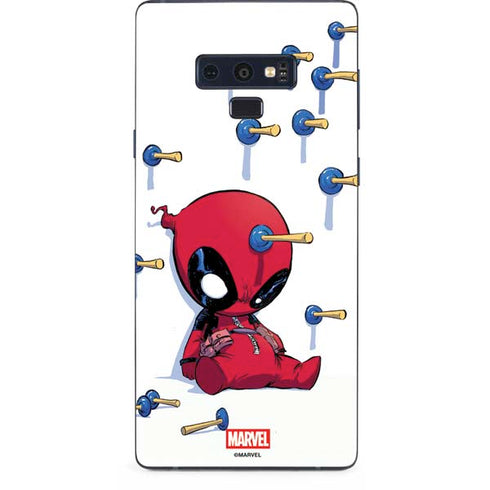 Marvel Deadpool Babypool Playing Galaxy Note 9 Skin