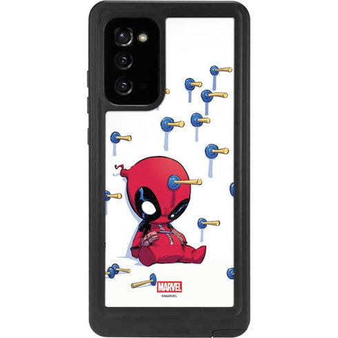 Marvel Deadpool Babypool Playing Galaxy Note20 5G Waterproof Case