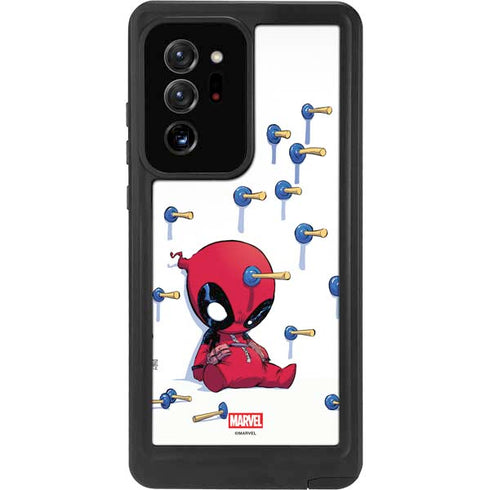 Marvel Deadpool Babypool Playing Galaxy Note20 Ultra 5G Waterproof Case