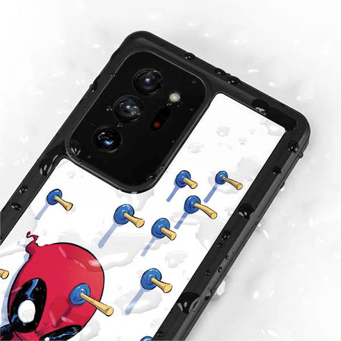 Marvel Deadpool Babypool Playing Galaxy Note20 Ultra 5G Waterproof Case