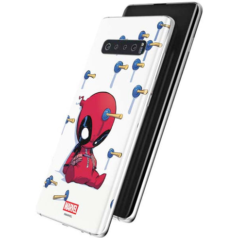 Marvel Deadpool Babypool Playing Galaxy S10 Skin