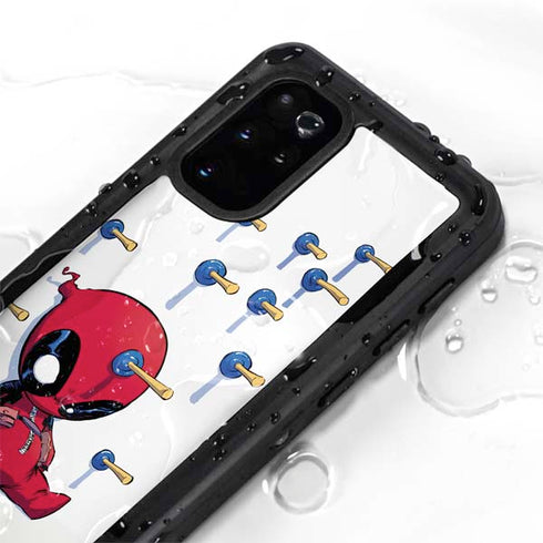 Marvel Deadpool Babypool Playing Galaxy S20 Plus Waterproof Case