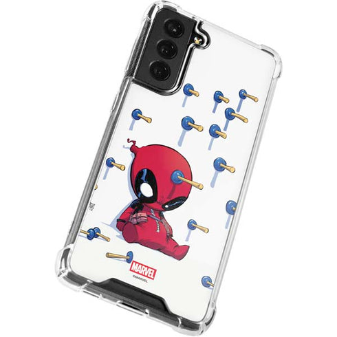 Marvel Deadpool Babypool Playing Galaxy S21 FE Clear Case