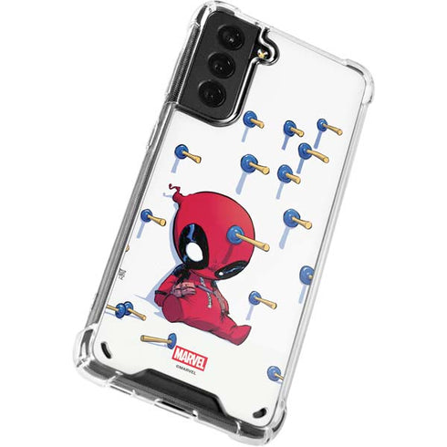 Marvel Deadpool Babypool Playing Galaxy S21 Plus 5G Clear Case