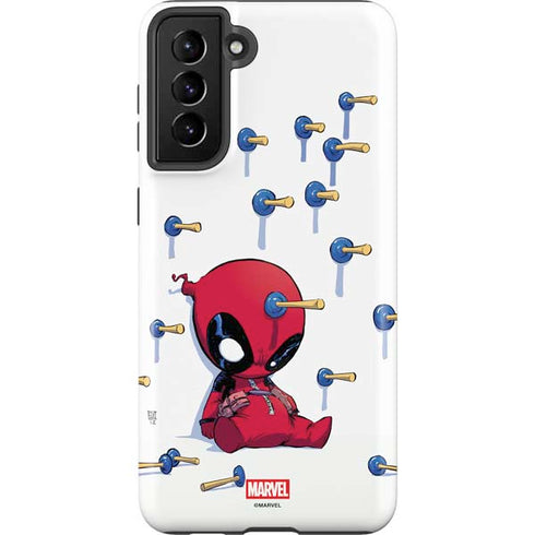 Marvel Deadpool Babypool Playing Galaxy S21 Plus 5G Pro Case