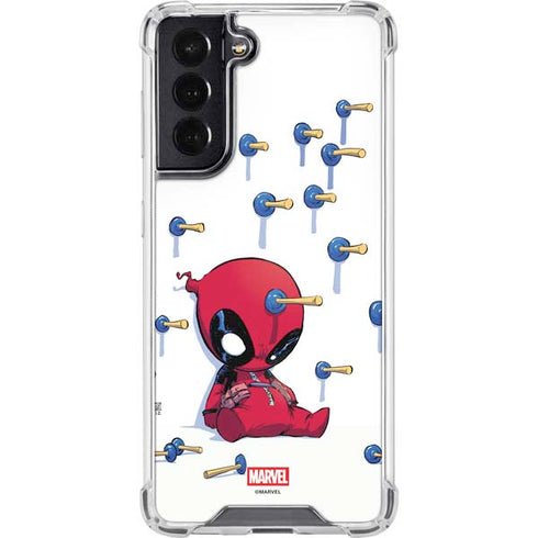 Marvel Deadpool Babypool Playing Galaxy S22 Clear Case