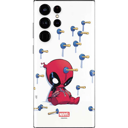Marvel Deadpool Babypool Playing Galaxy S22 Ultra Skin