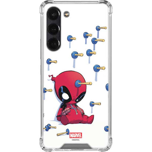 Marvel Deadpool Babypool Playing Galaxy S23 Plus Clear Case