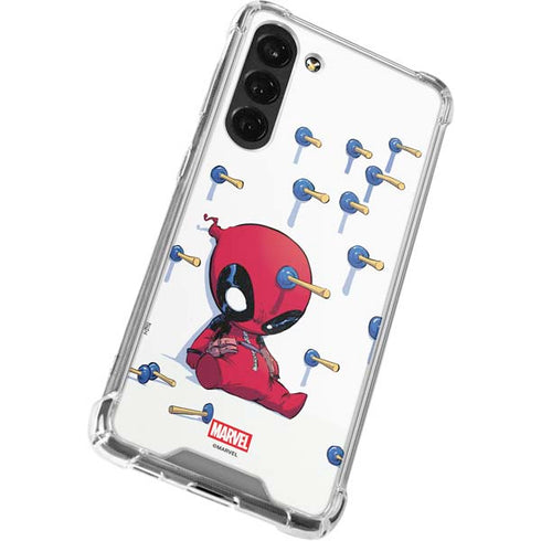 Marvel Deadpool Babypool Playing Galaxy S23 Plus Clear Case
