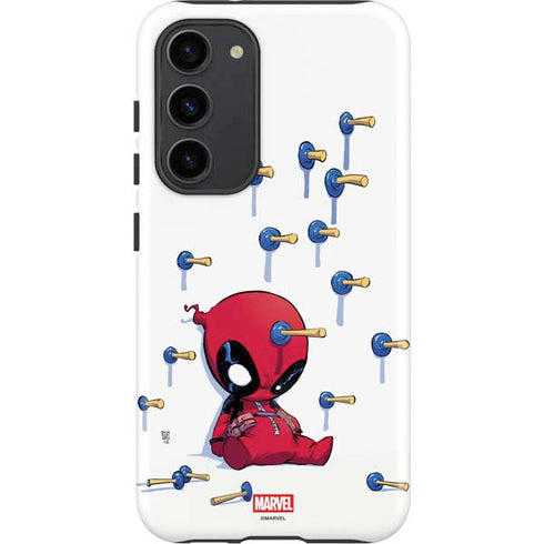 Marvel Deadpool Babypool Playing Galaxy S23 Plus Pro Case
