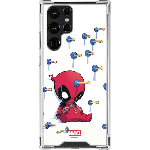 Marvel Deadpool Babypool Playing Galaxy S23 Ultra Clear Case