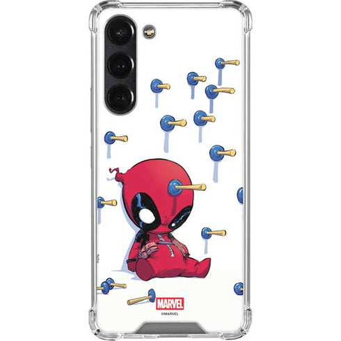 Marvel Deadpool Babypool Playing Galaxy S24 FE Clear Case
