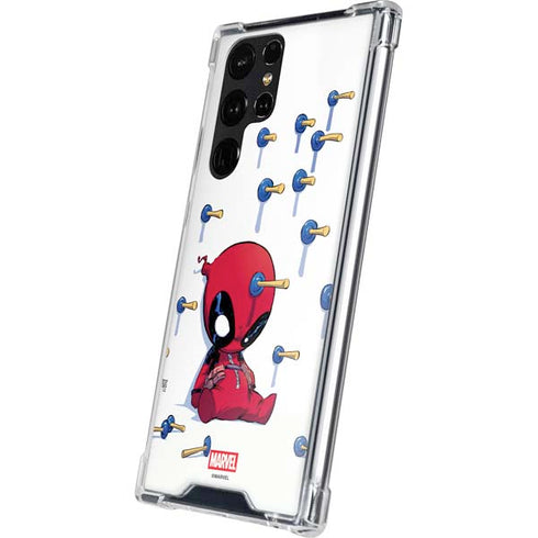 Marvel Deadpool Babypool Playing Galaxy S24 Ultra Clear Case